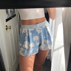 Blue floral shorts